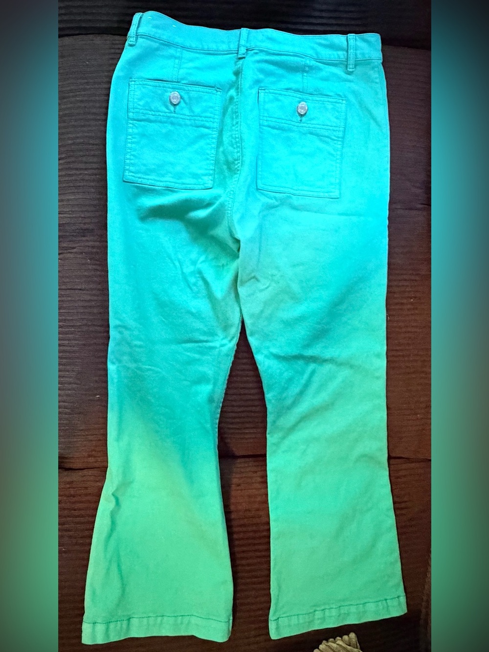 Loft Women’s Mint Green Flare Jeans - Picture 4 of 6